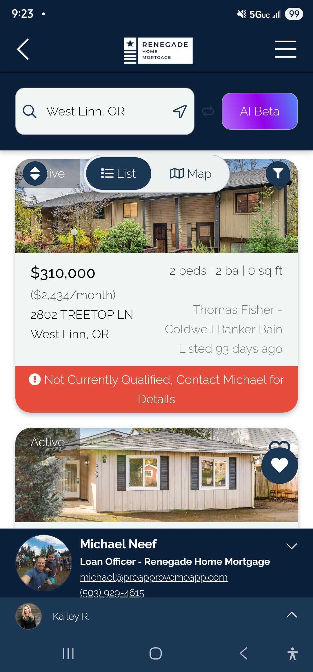 Property search with real listings and prices