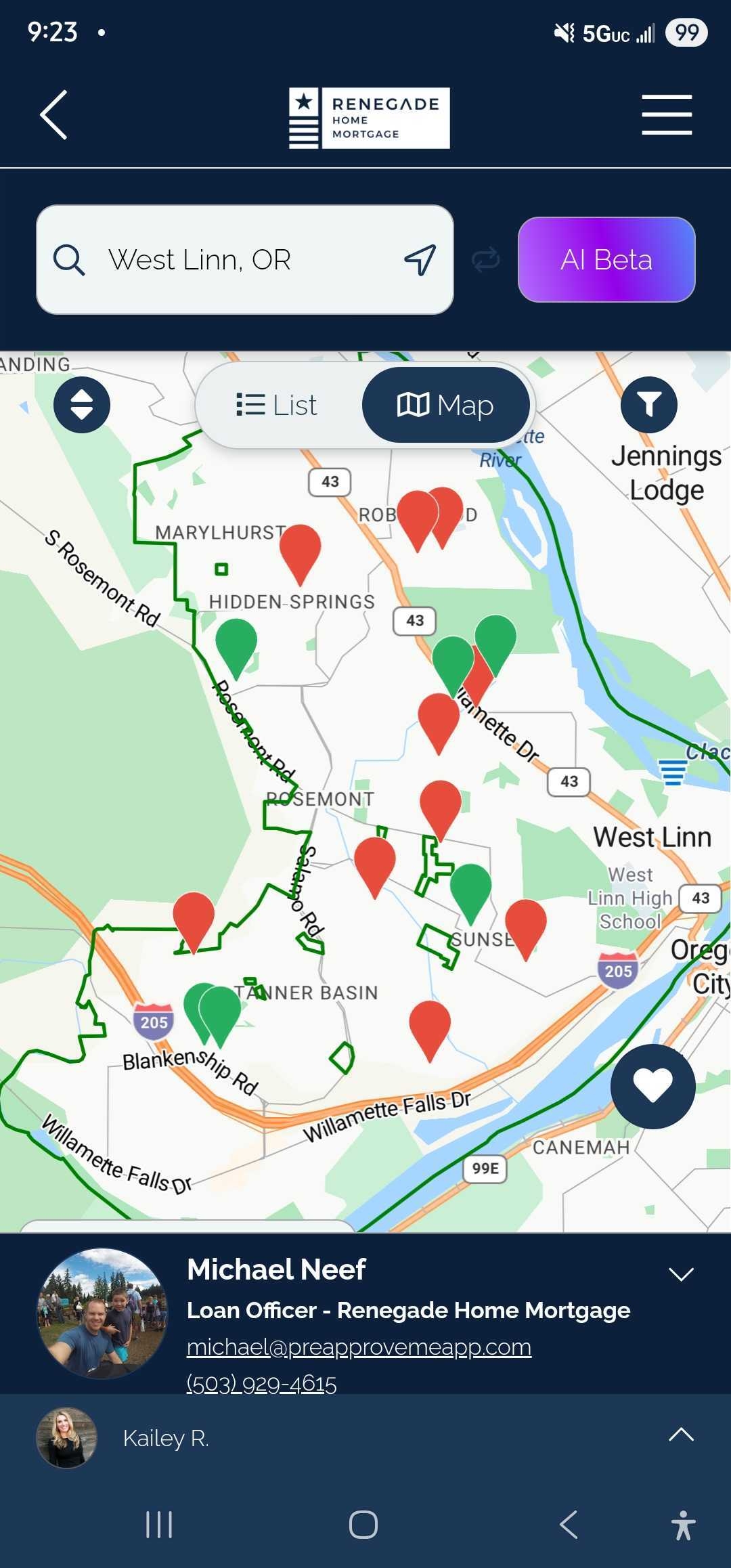 Interactive property map with pins
